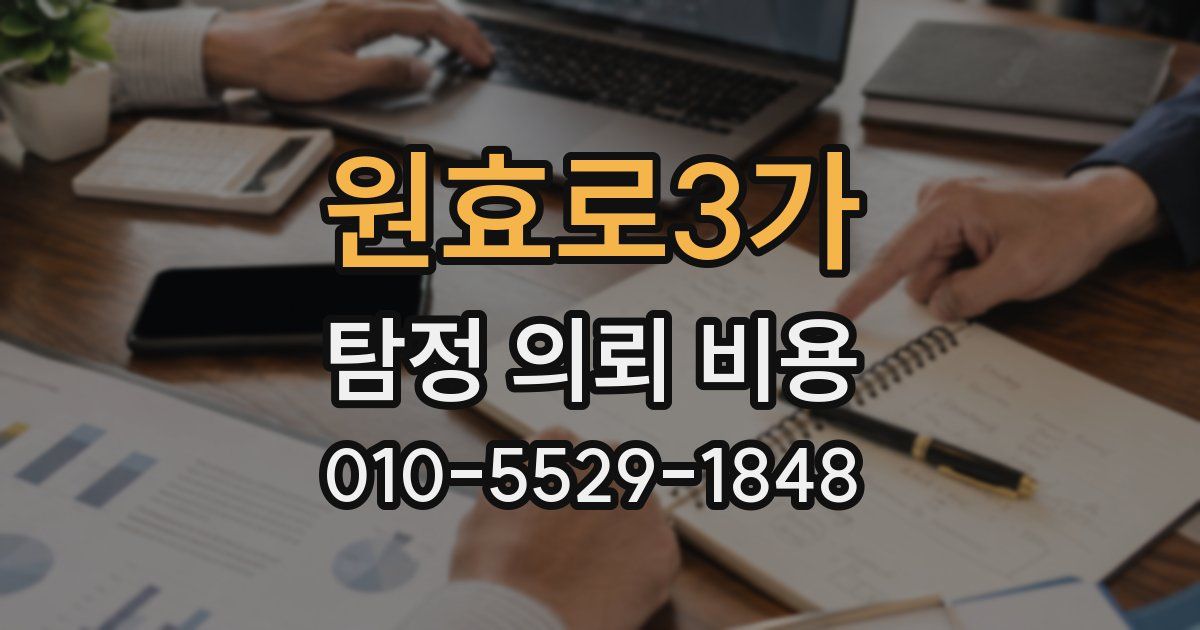 원효로3가 탐정 의뢰 비용