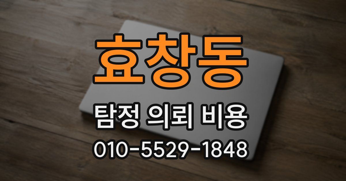 효창동 탐정 의뢰 비용