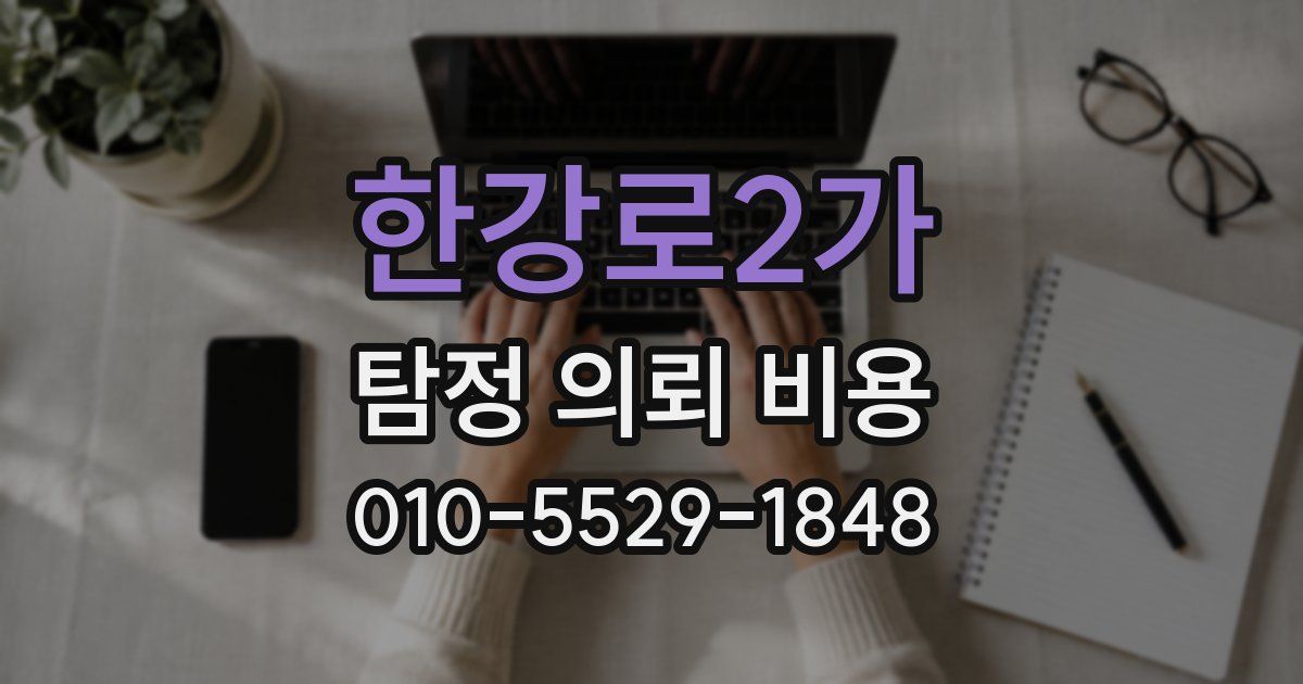한강로2가 탐정 의뢰 비용