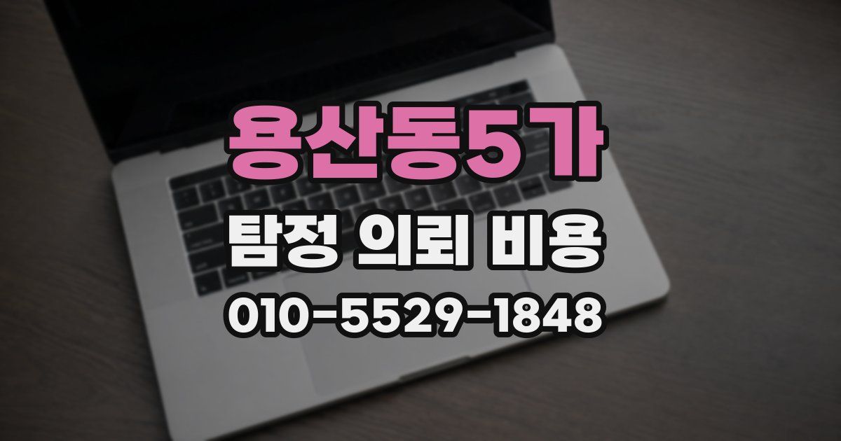 용산동5가 탐정 의뢰 비용