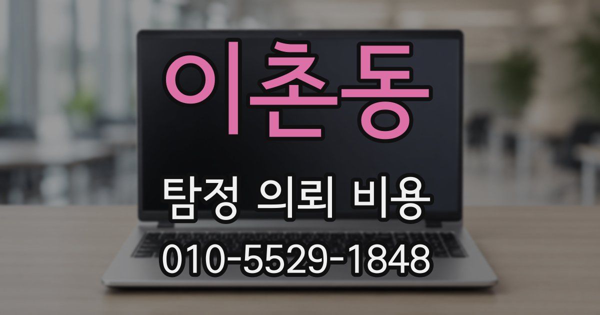 이촌동 탐정 의뢰 비용