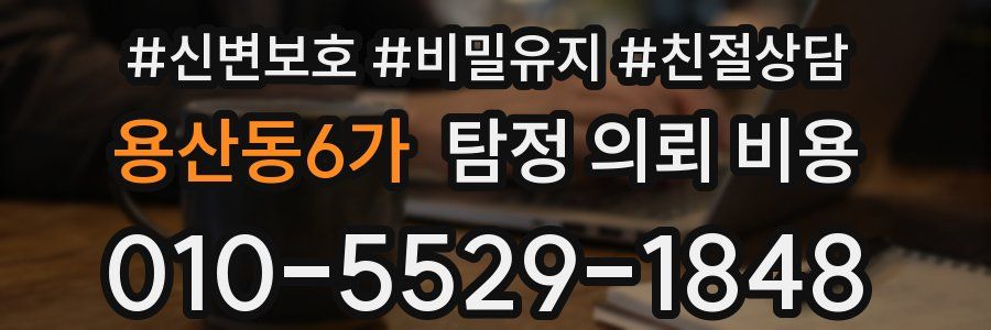 용산동6가 탐정 의뢰 비용