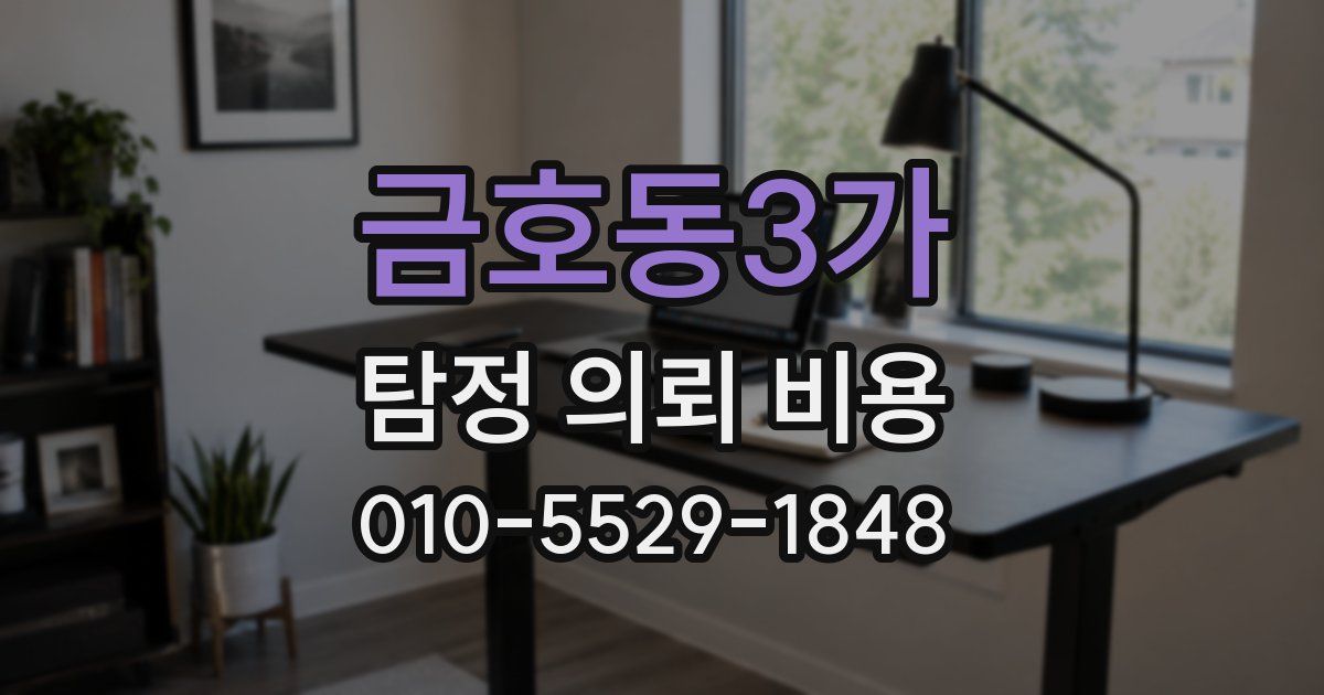 금호동3가 탐정 의뢰 비용