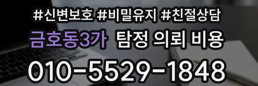 금호동3가 탐정 의뢰 비용