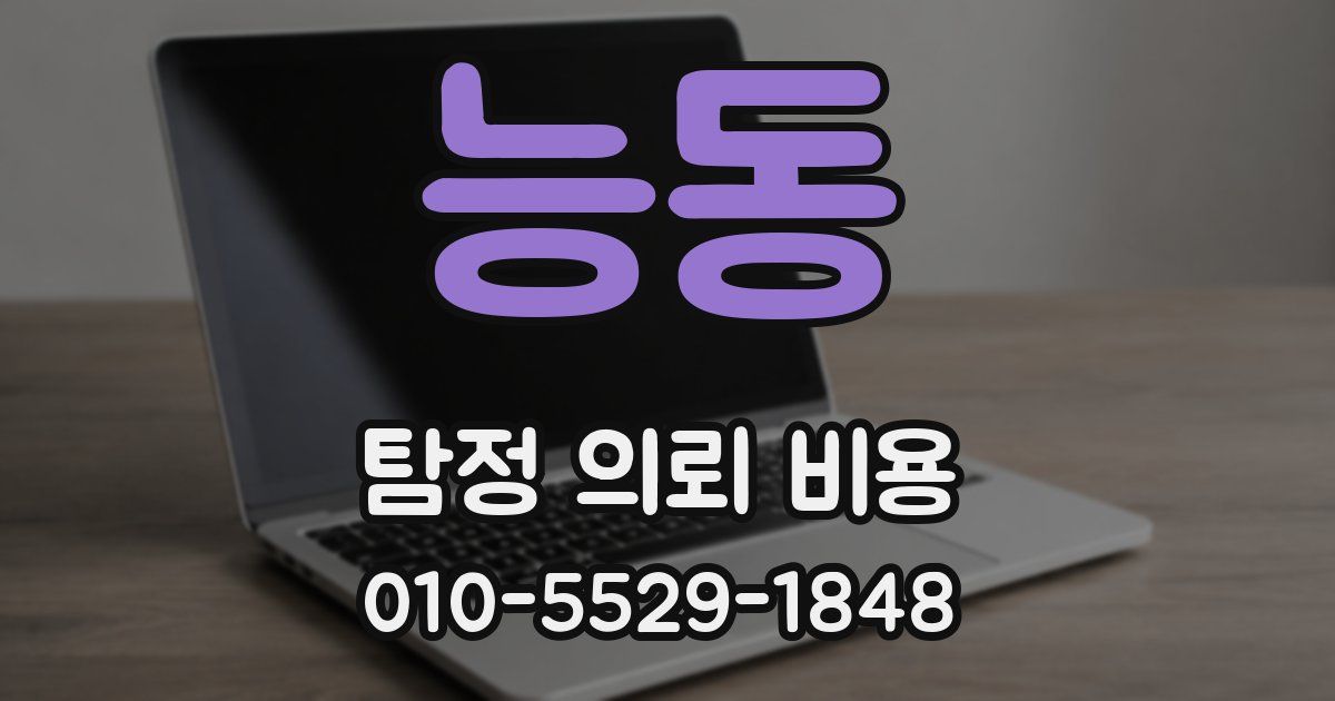 능동 탐정 의뢰 비용