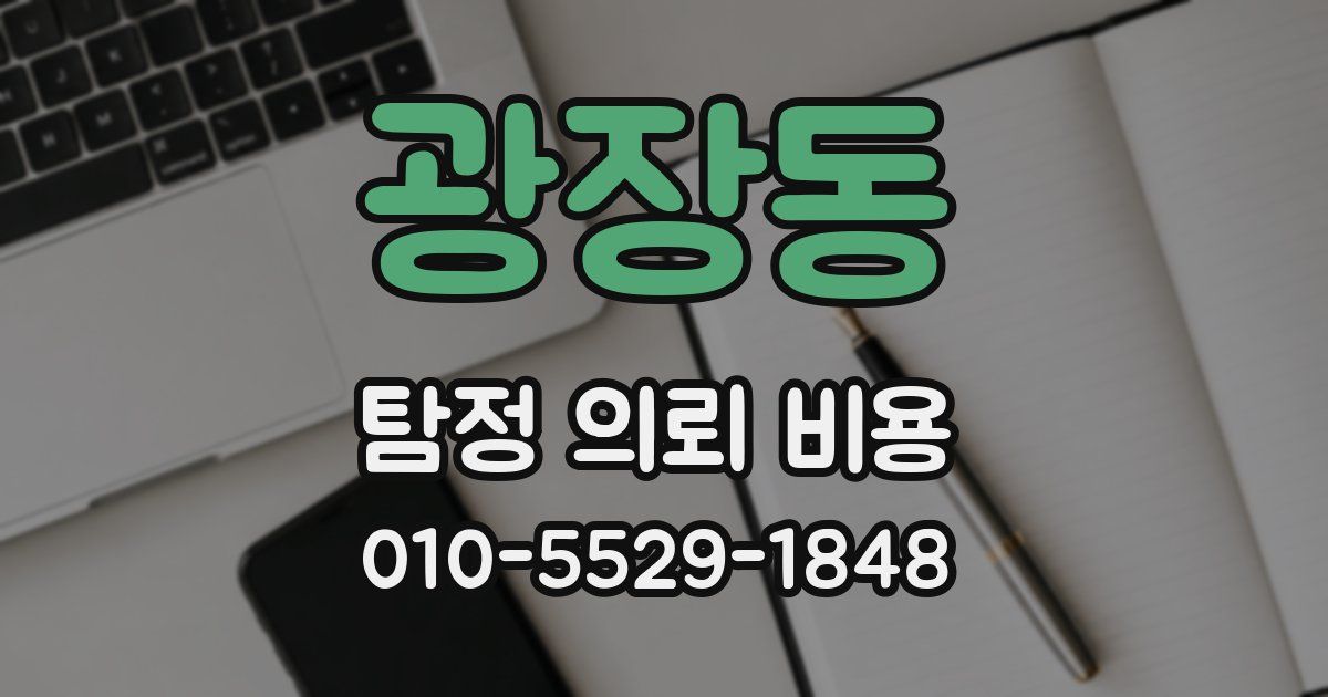광장동 탐정 의뢰 비용