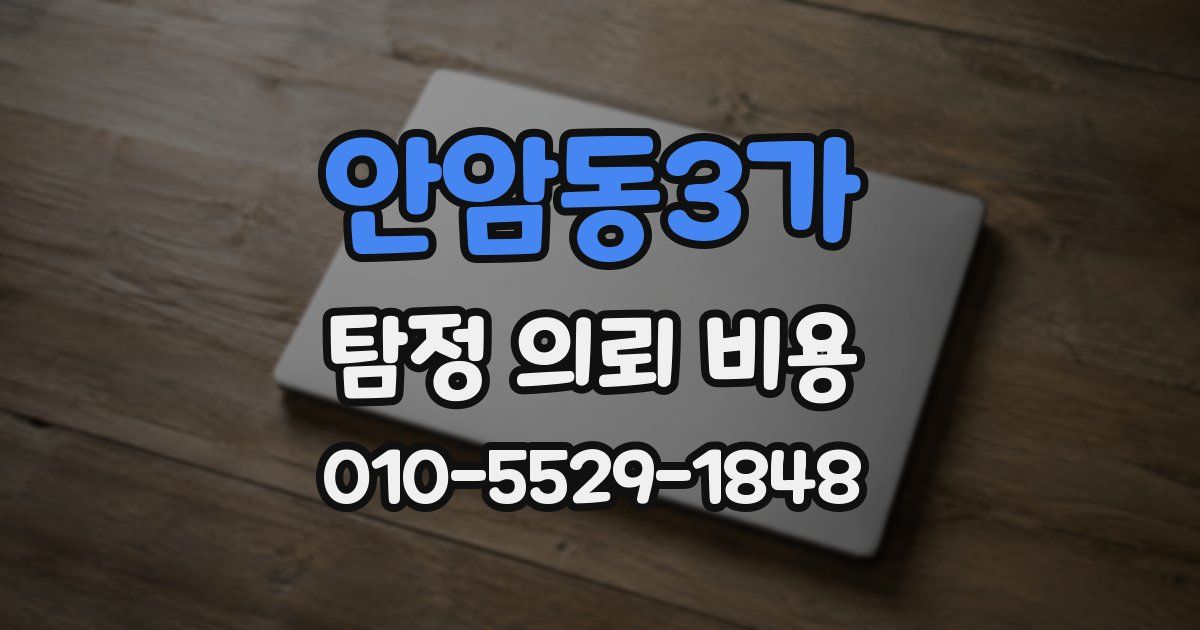 안암동3가 탐정 의뢰 비용