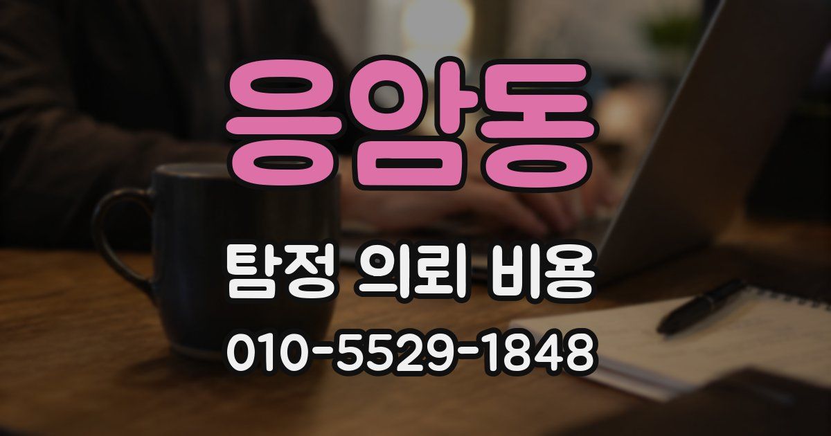 응암동 탐정 의뢰 비용