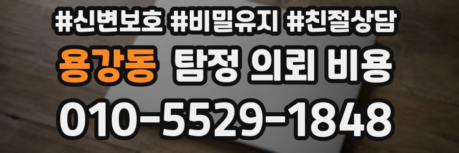 용강동 탐정 의뢰 비용