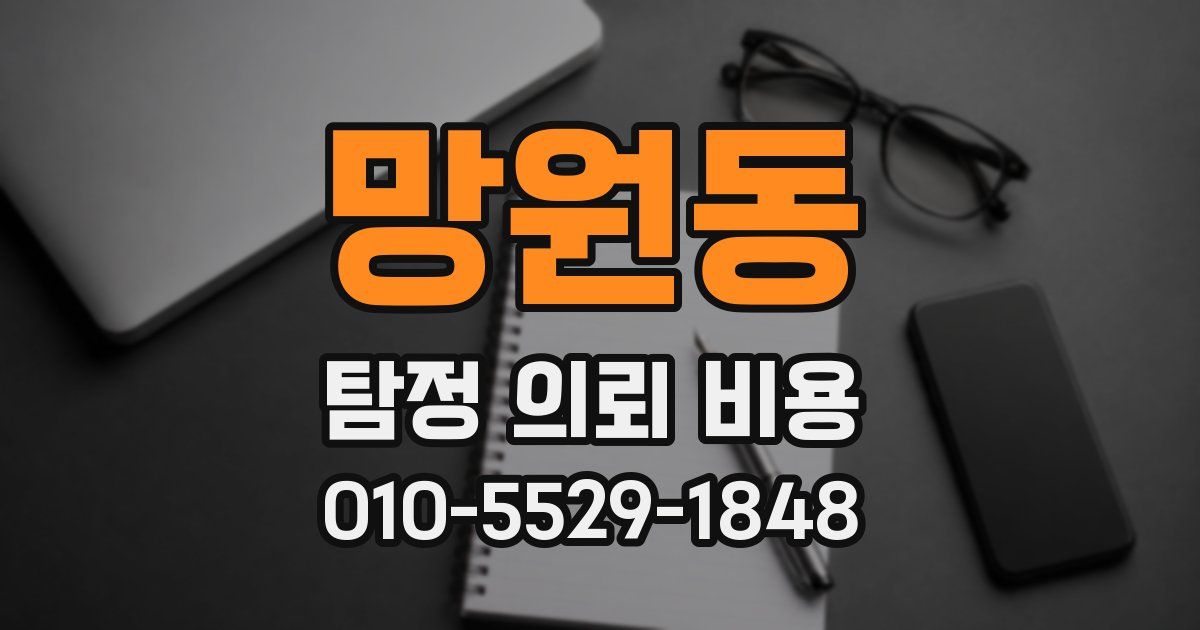 망원동 탐정 의뢰 비용