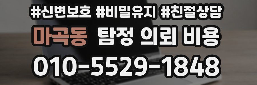 마곡동 탐정 의뢰 비용
