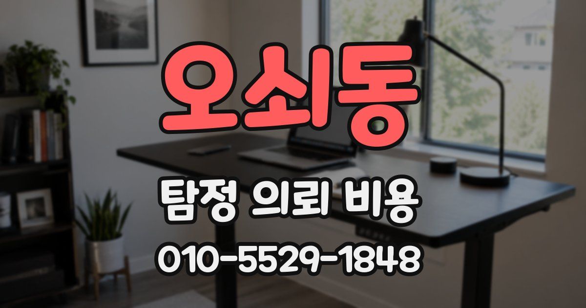 오쇠동 탐정 의뢰 비용