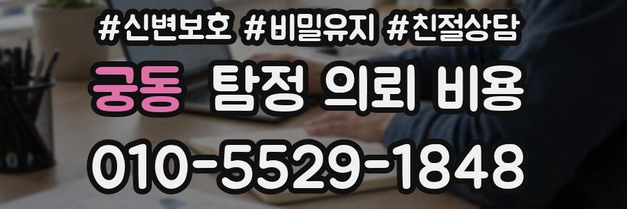 궁동 탐정 의뢰 비용