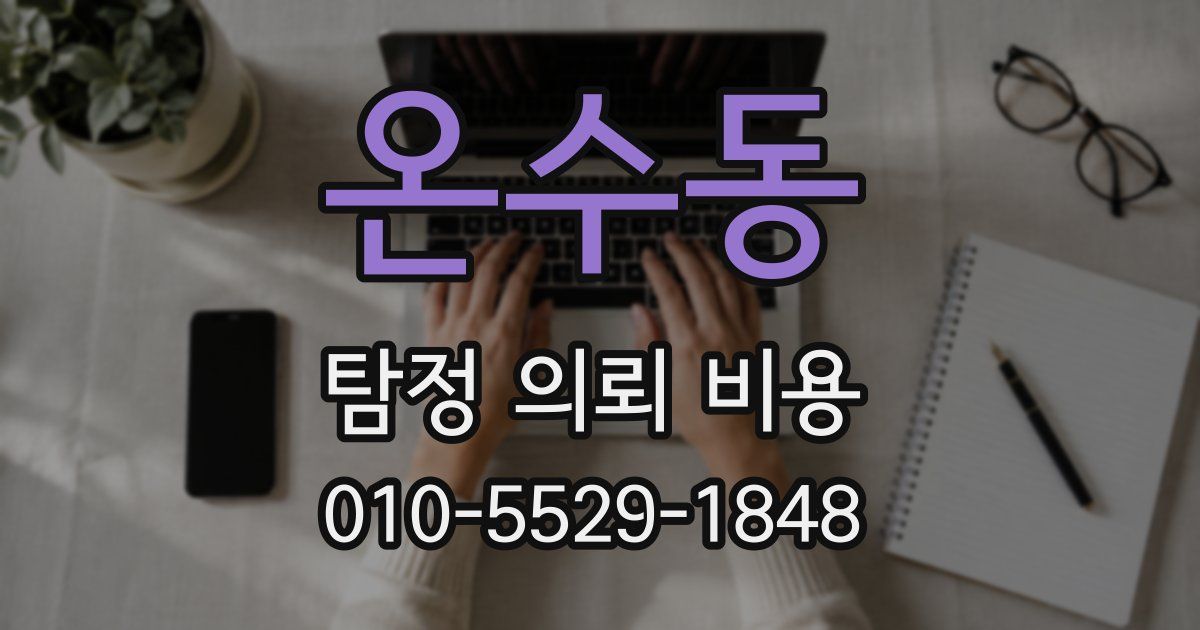 온수동 탐정 의뢰 비용