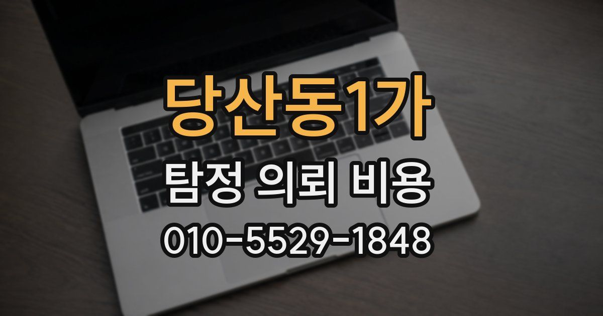 당산동1가 탐정 의뢰 비용