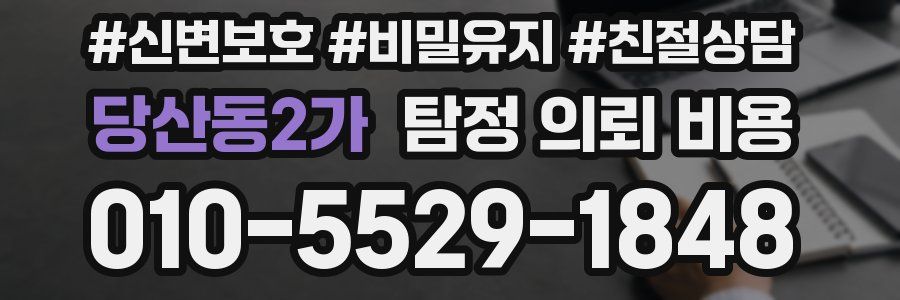 당산동2가 탐정 의뢰 비용