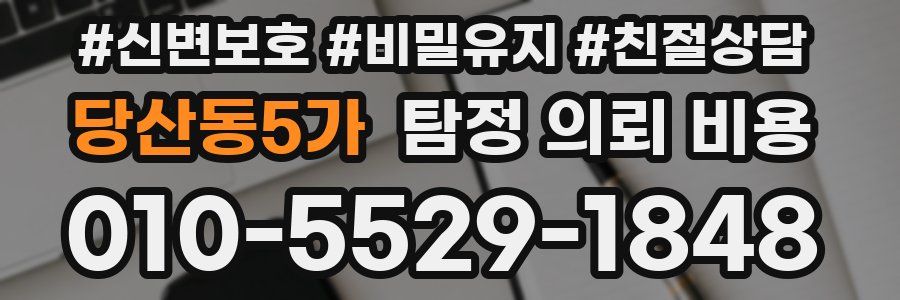 당산동5가 탐정 의뢰 비용