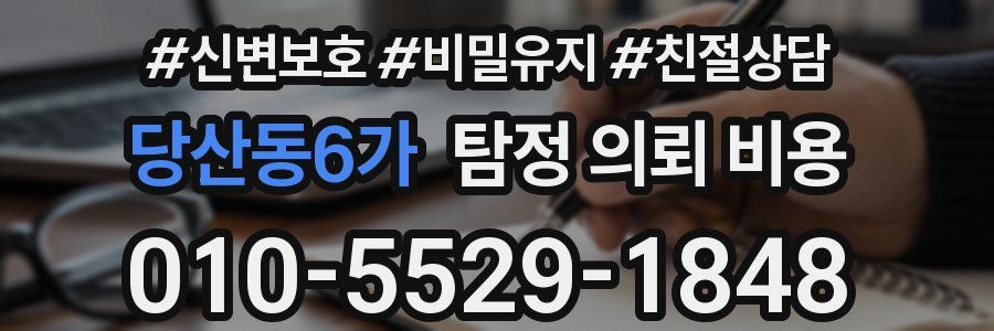 당산동6가 탐정 의뢰 비용
