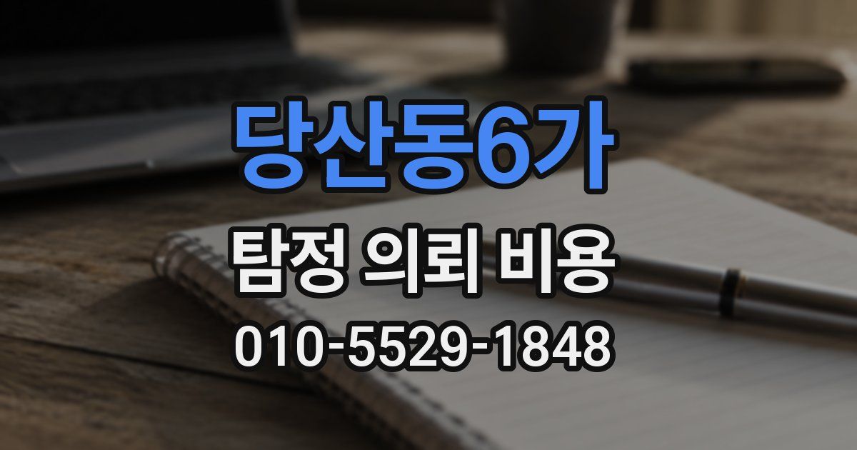 당산동6가 탐정 의뢰 비용