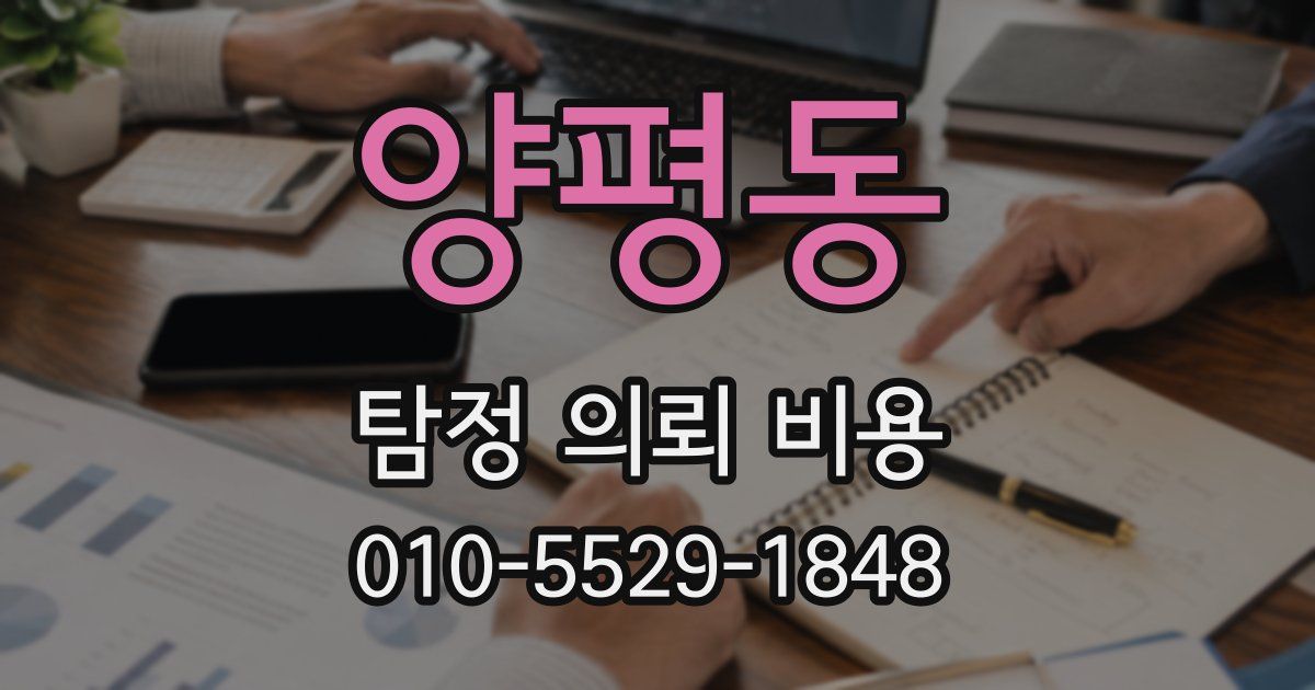 양평동 탐정 의뢰 비용