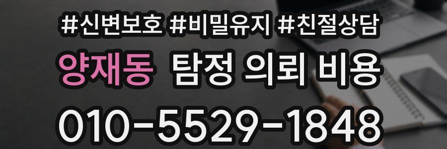 양재동 탐정 의뢰 비용