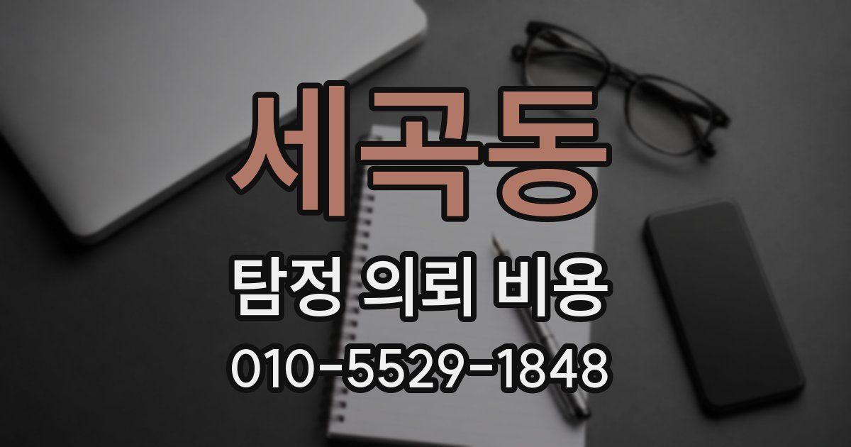 세곡동 탐정 의뢰 비용