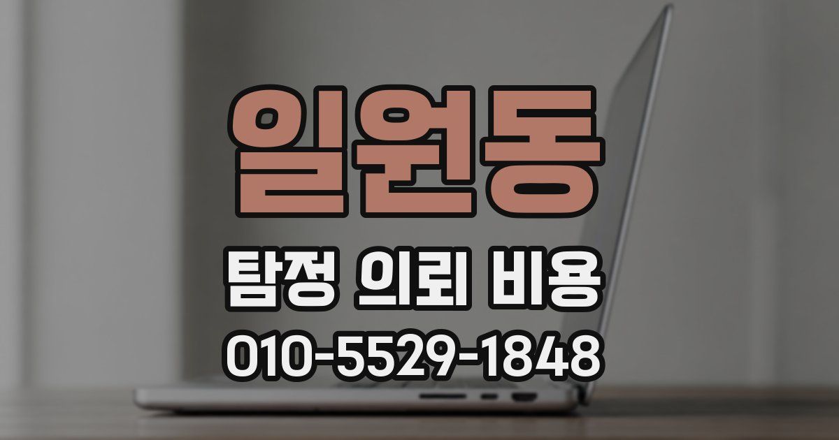 일원동 탐정 의뢰 비용