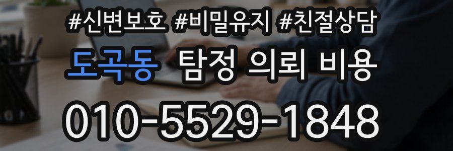 도곡동 탐정 의뢰 비용