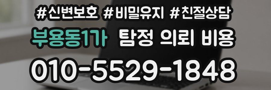 부용동1가 탐정 의뢰 비용