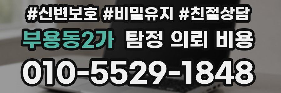 부용동2가 탐정 의뢰 비용