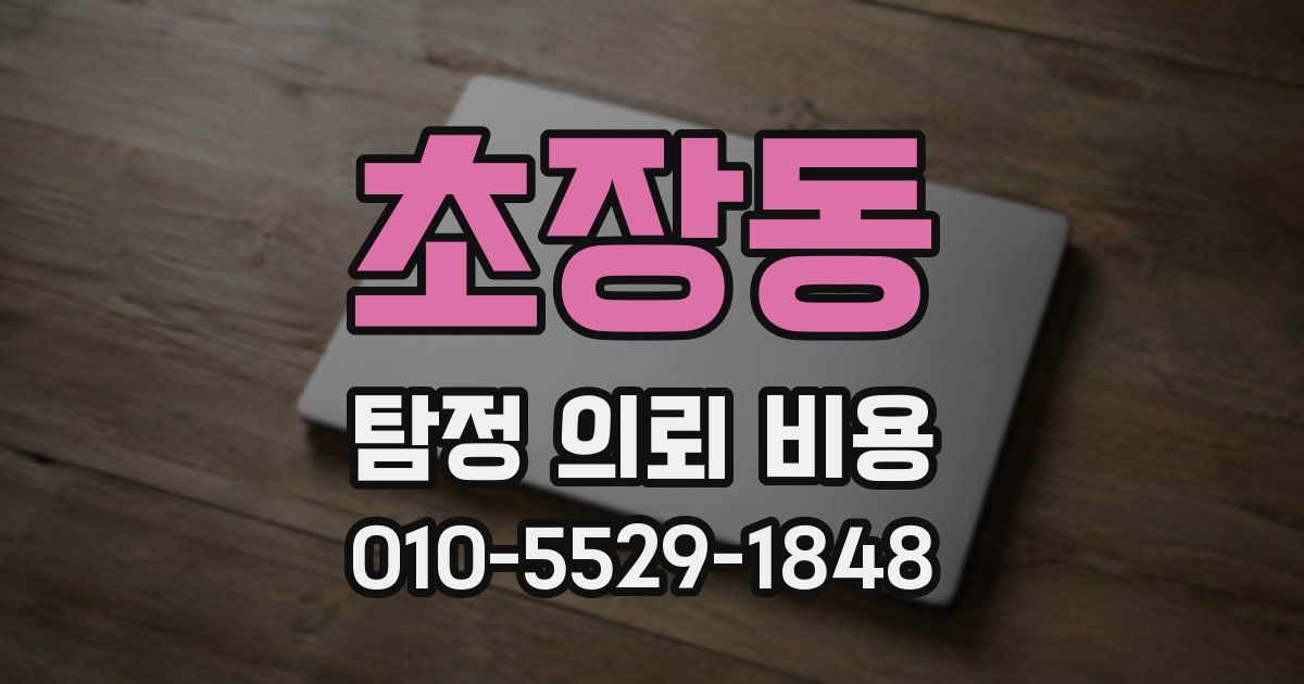 초장동 탐정 의뢰 비용