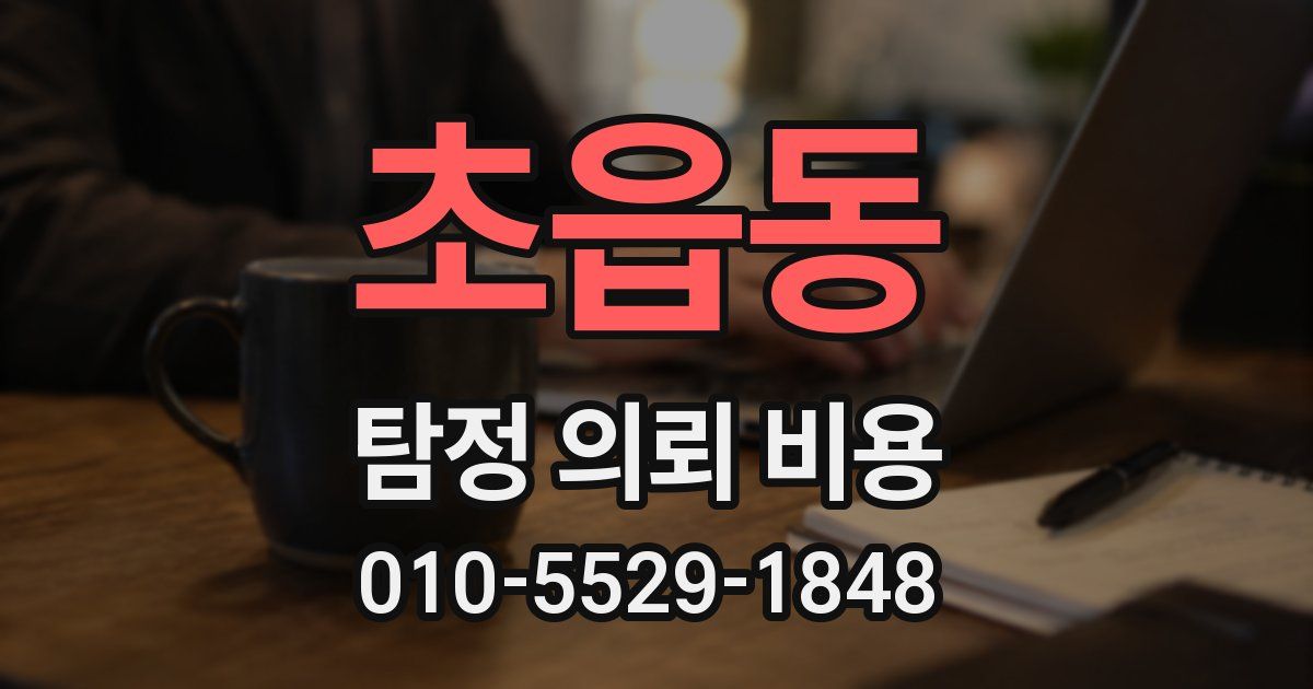 초읍동 탐정 의뢰 비용