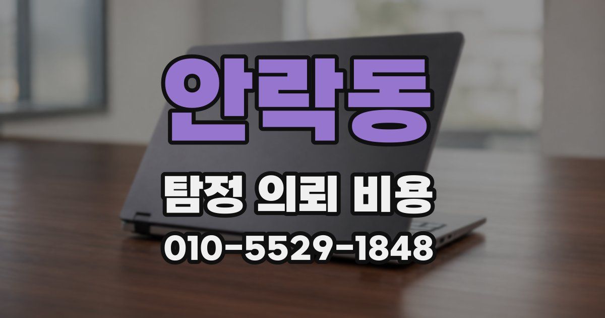 안락동 탐정 의뢰 비용