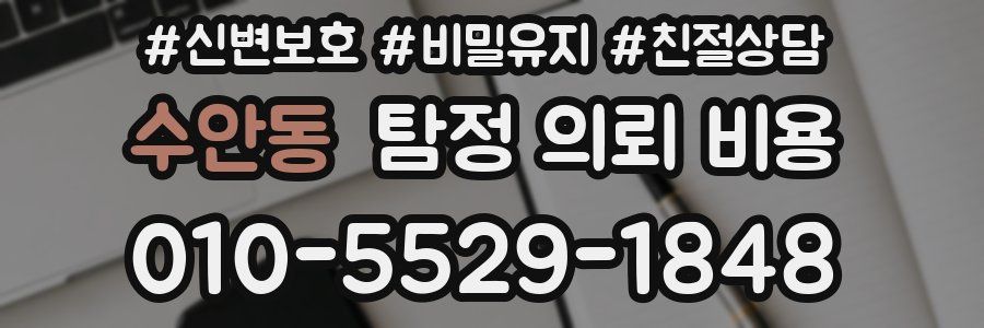 수안동 탐정 의뢰 비용