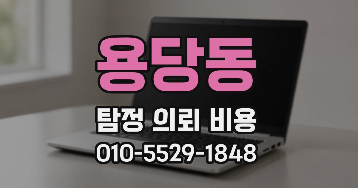 용당동 탐정 의뢰 비용