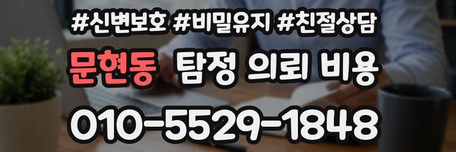 문현동 탐정 의뢰 비용