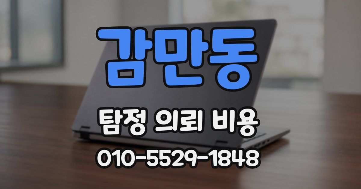 감만동 탐정 의뢰 비용