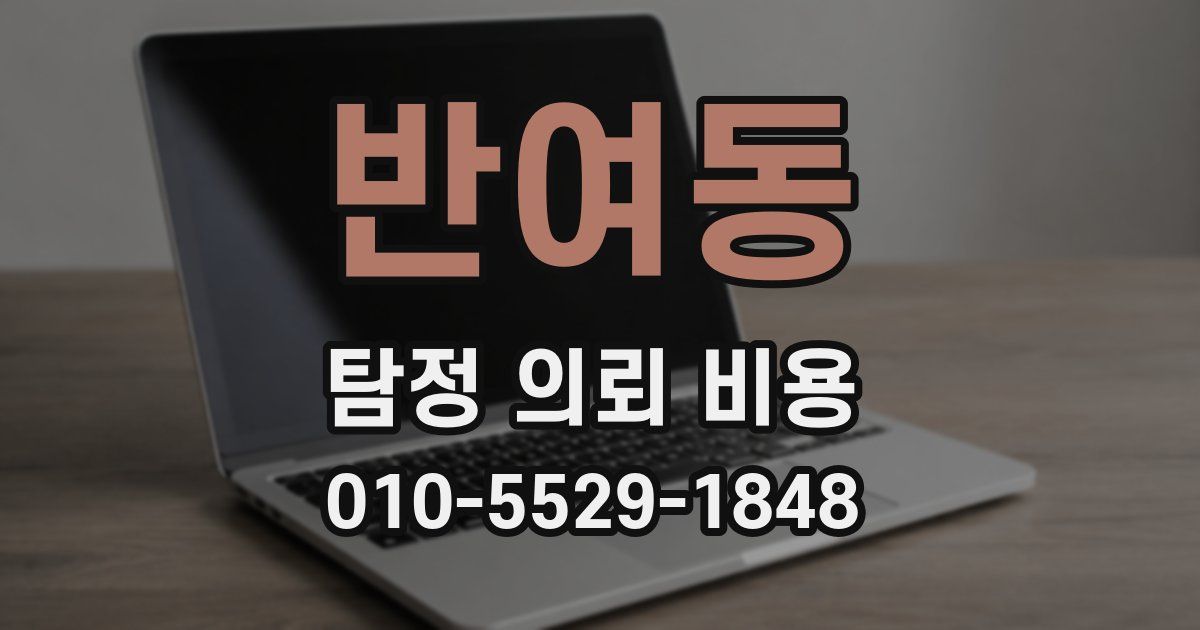 반여동 탐정 의뢰 비용