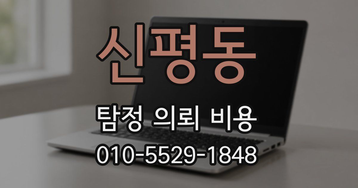 신평동 탐정 의뢰 비용