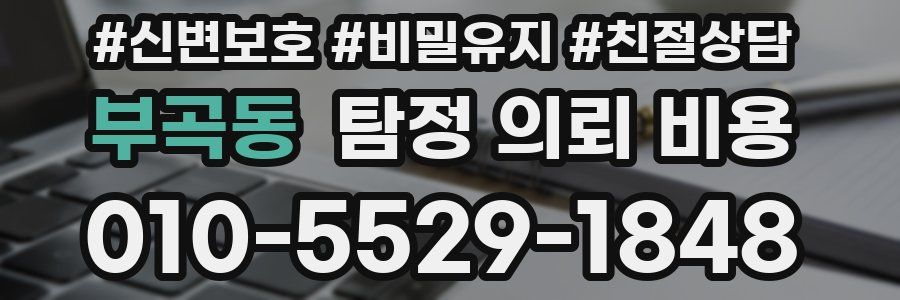 부곡동 탐정 의뢰 비용