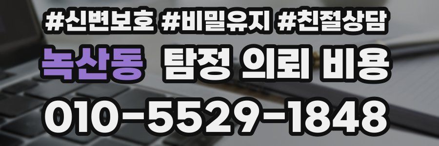 녹산동 탐정 의뢰 비용