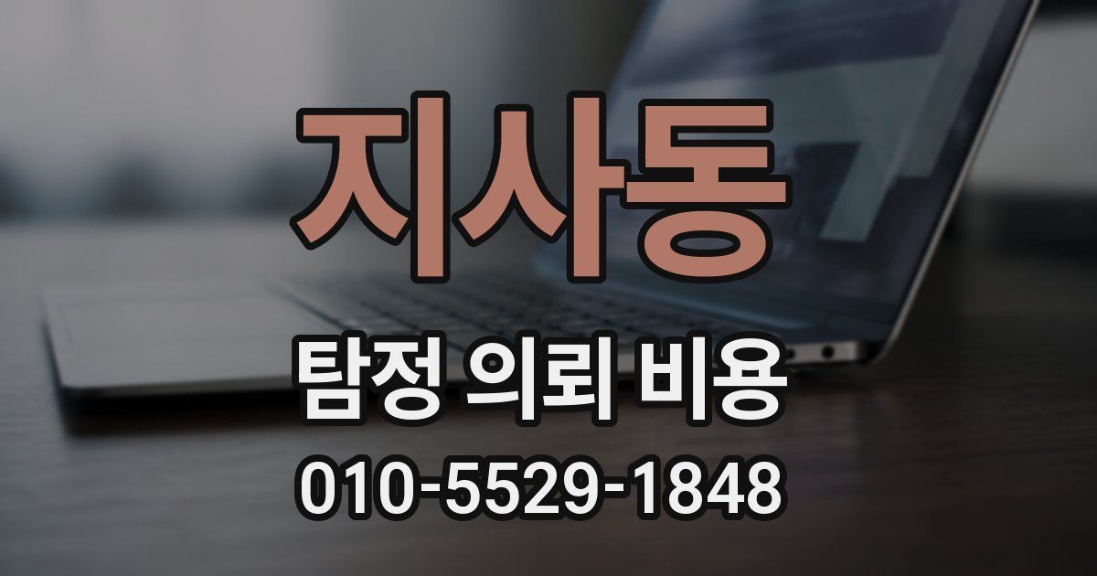 지사동 탐정 의뢰 비용
