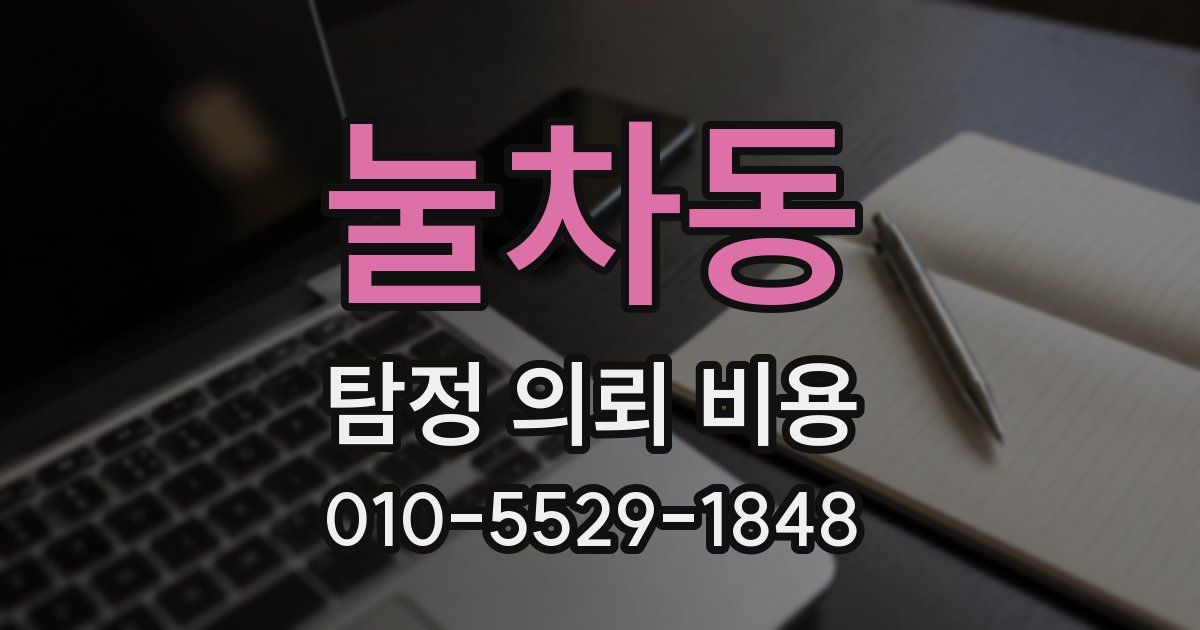 눌차동 탐정 의뢰 비용