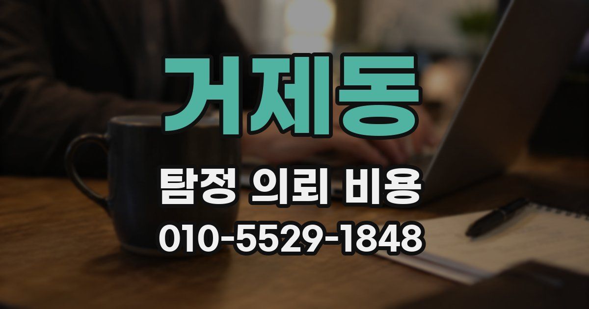 거제동 탐정 의뢰 비용