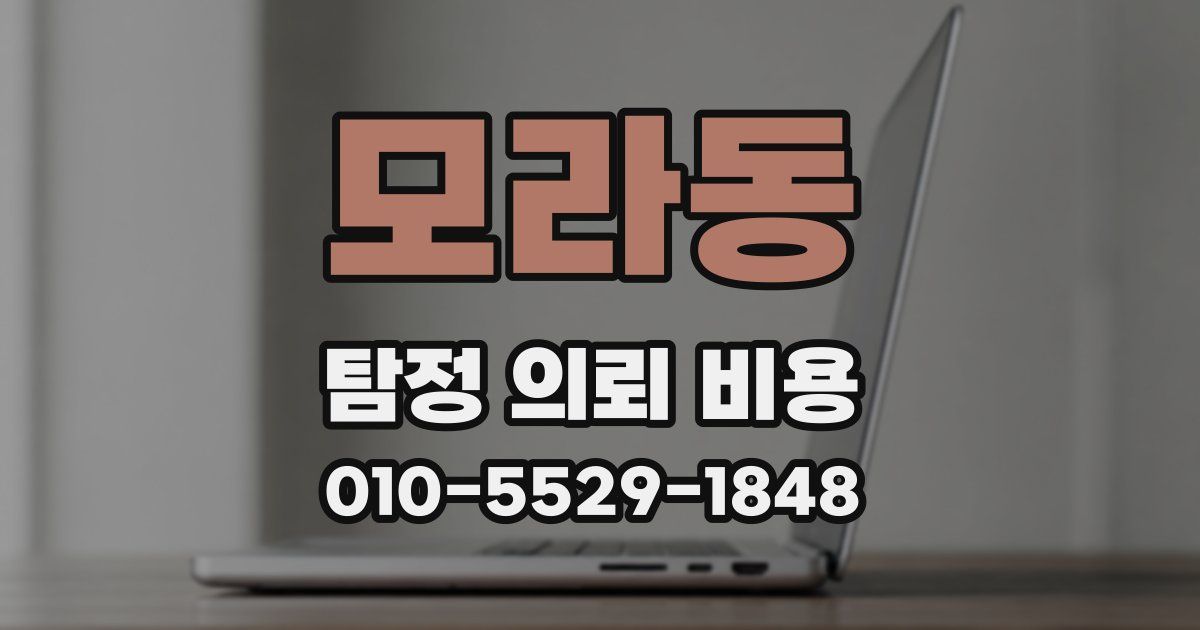 모라동 탐정 의뢰 비용