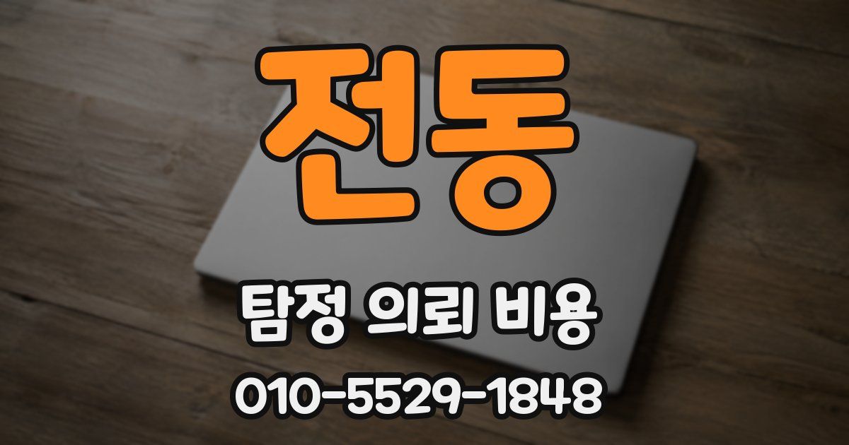 전동 탐정 의뢰 비용