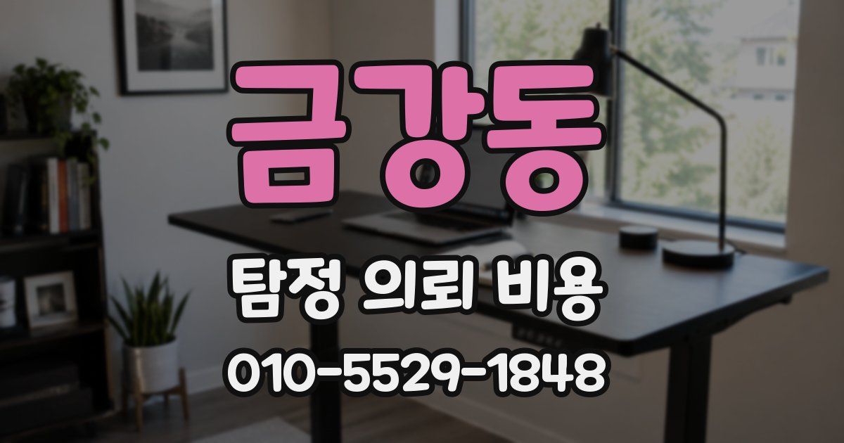 금강동 탐정 의뢰 비용