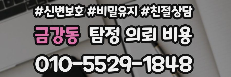 금강동 탐정 의뢰 비용