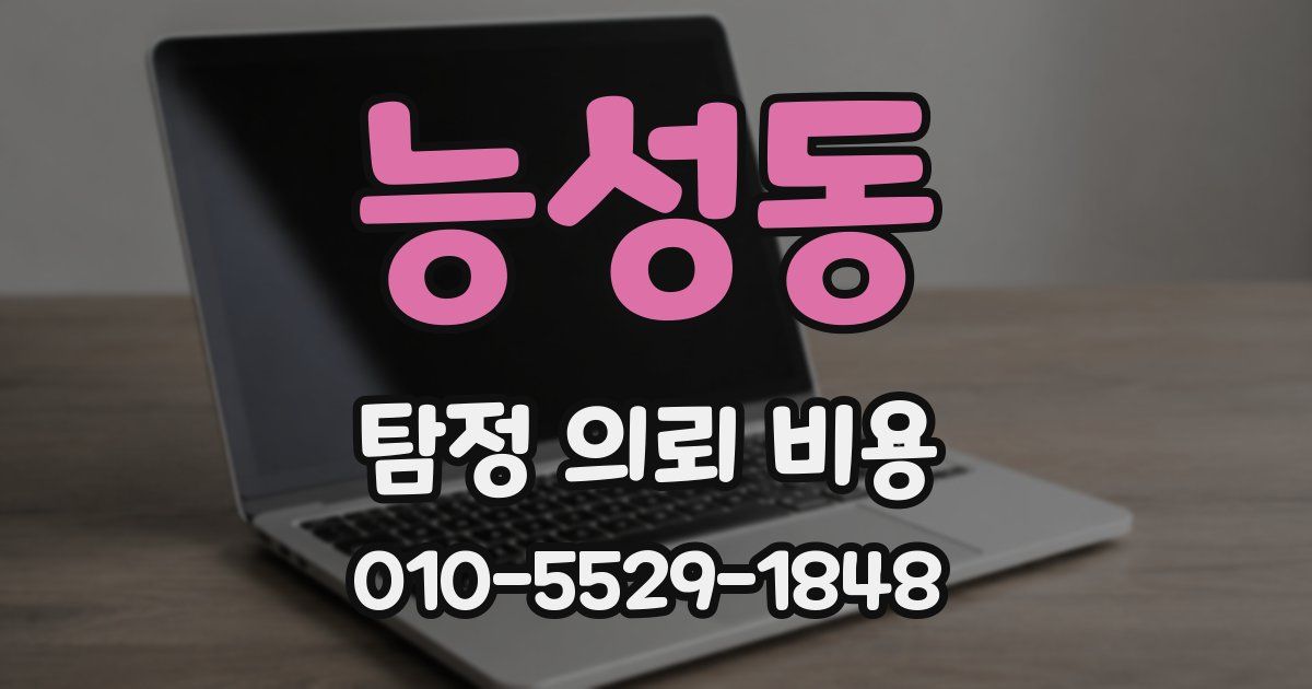 능성동 탐정 의뢰 비용