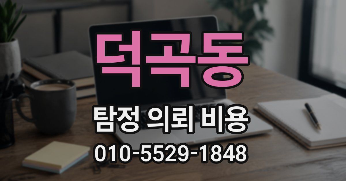 덕곡동 탐정 의뢰 비용
